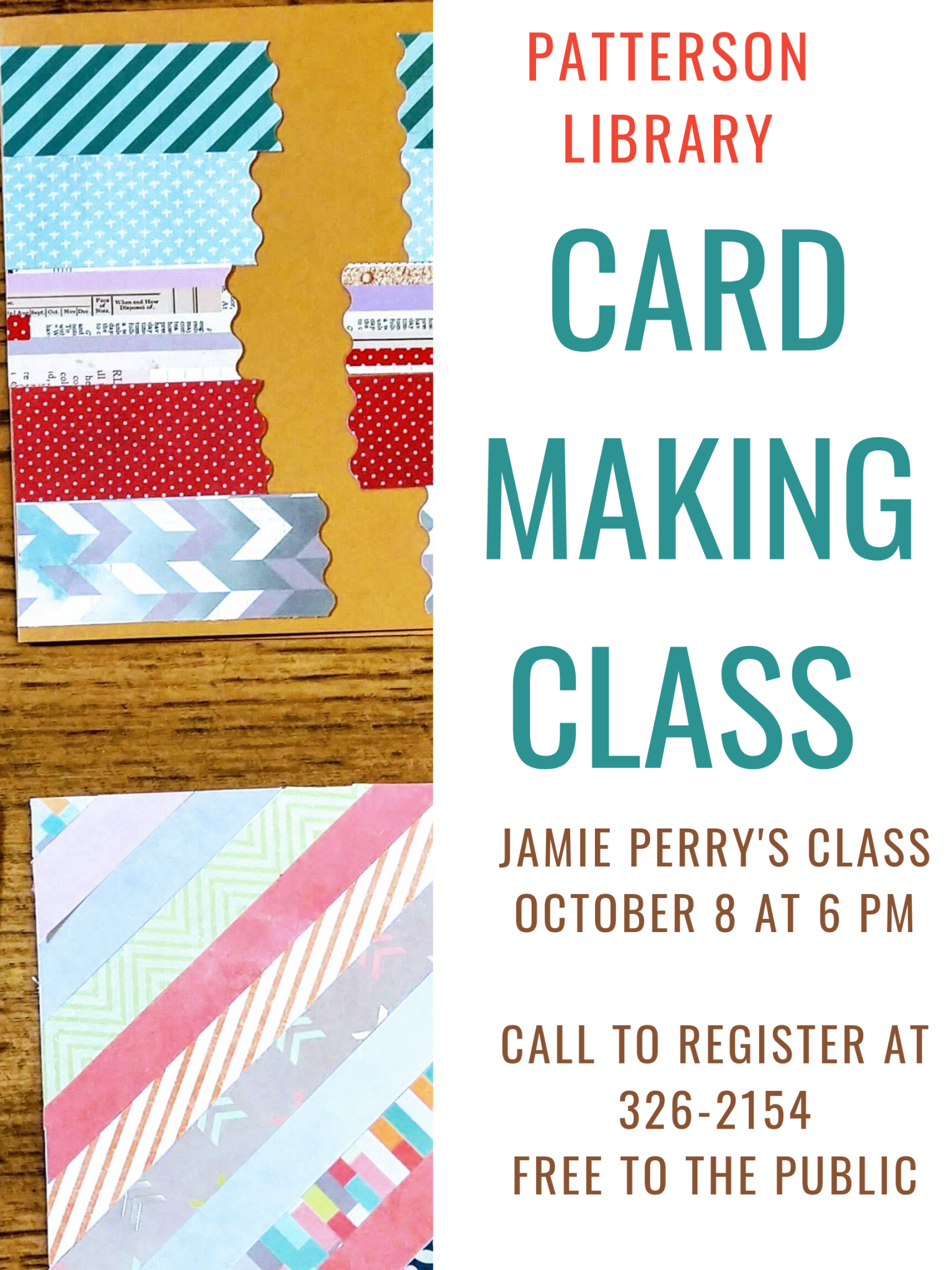 Card Making Class with Jamie Perry Westfield New York